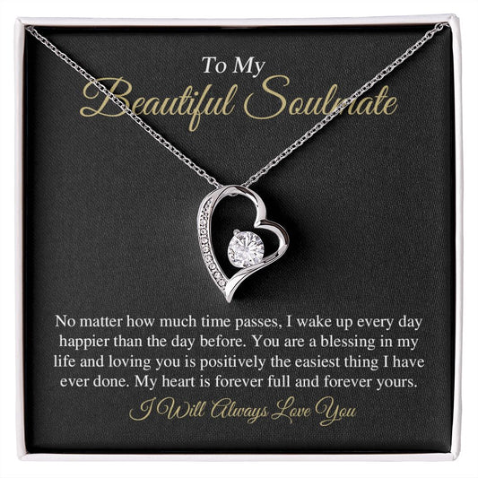 To My Beautiful Soulmate - Forever Love Necklace